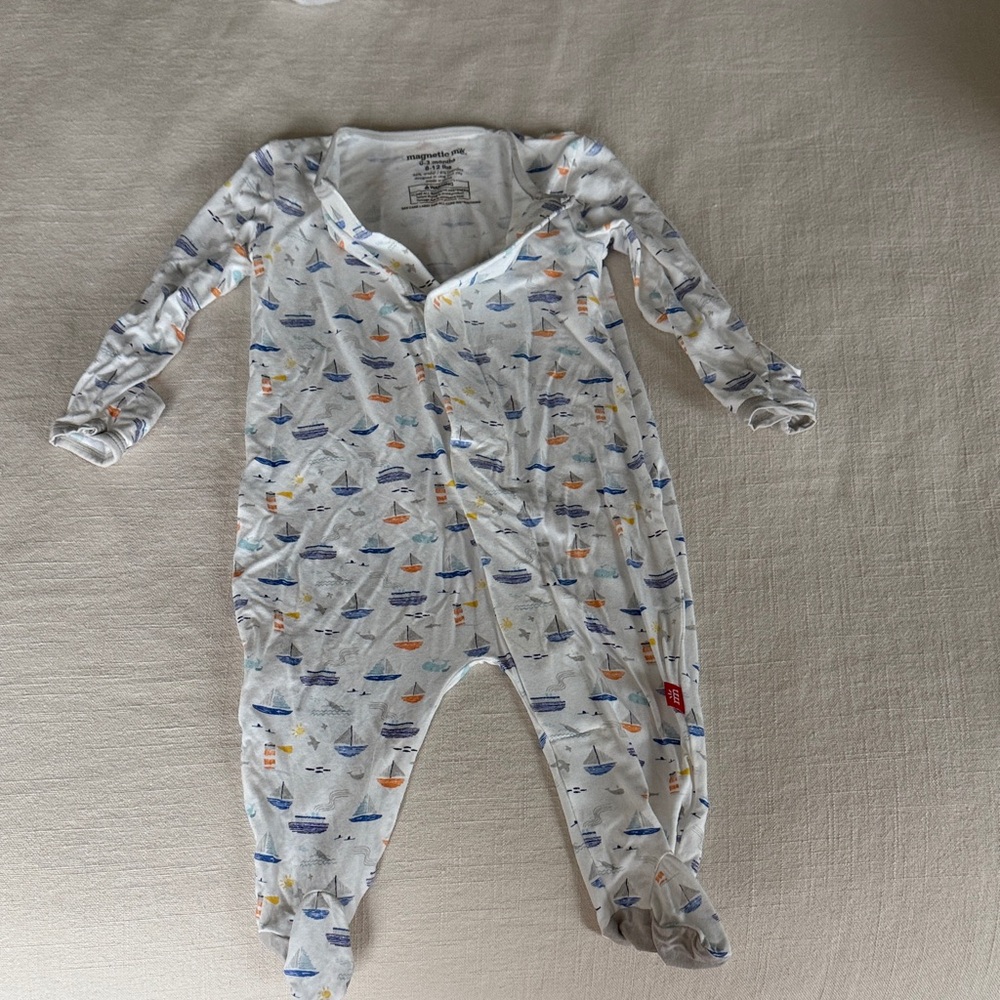 Magnetic Me Nautical Print Kids Footie